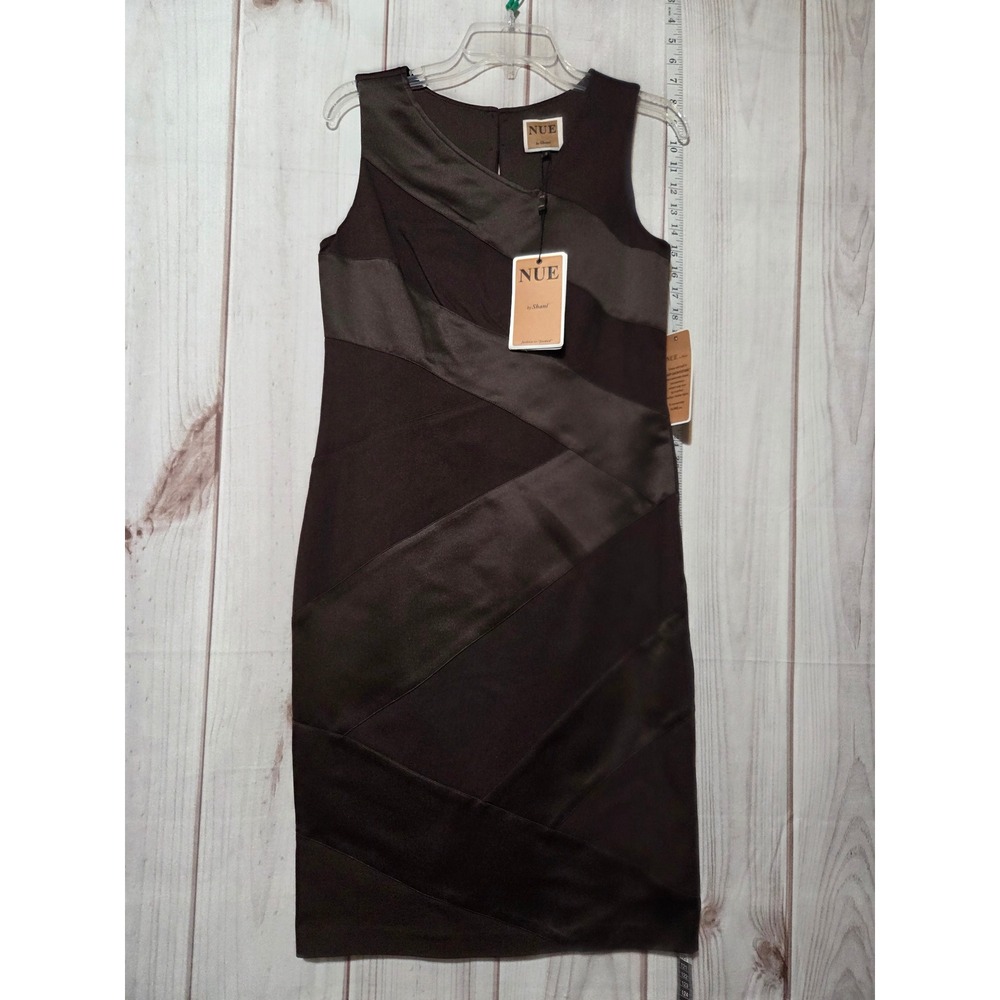 NUE by Shani Dress Women's Size 8 Brown Sheath Body Architecture‎ Sleeveless